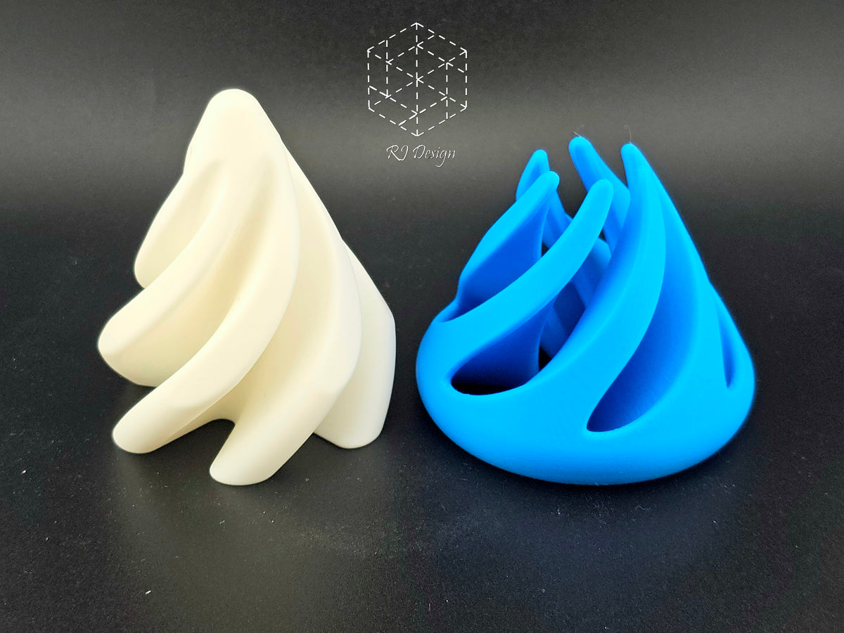 Sky Blue outer shell and white inner core shown separated before assembly